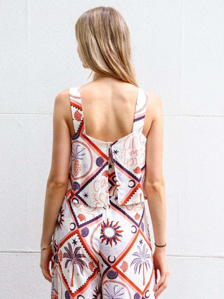 TROPIC TILE JUMPSUIT