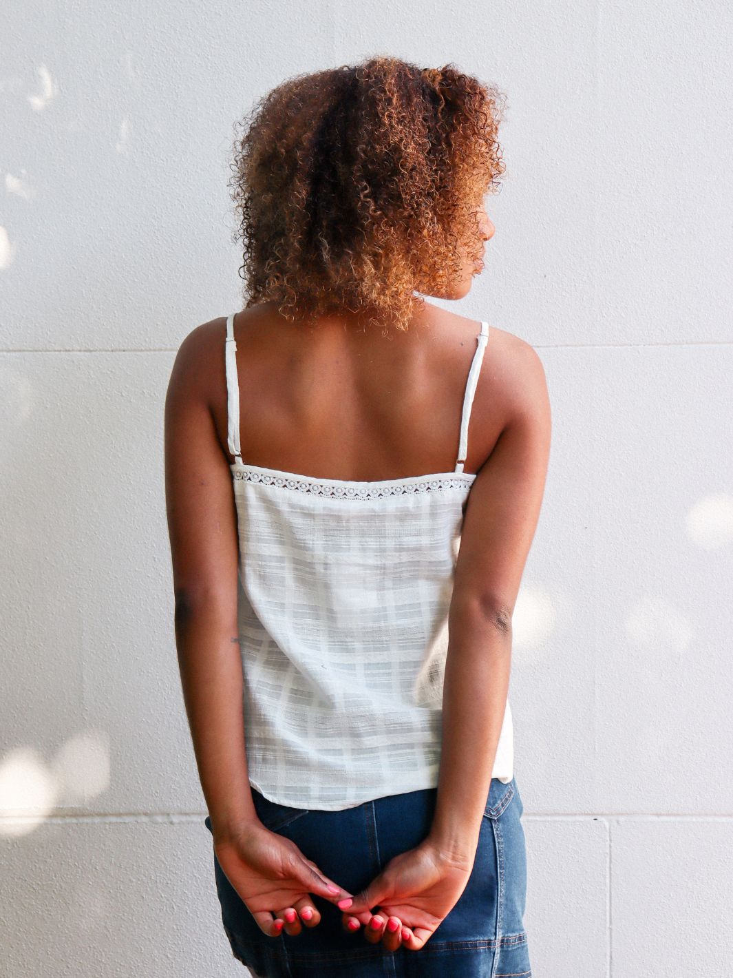 MIXED LACE CAMI