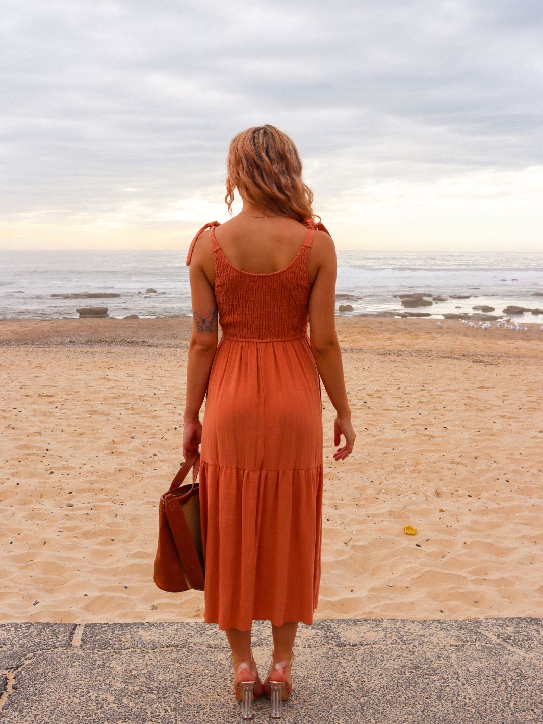 RIB TIERED MIDI