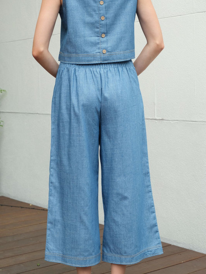 CRISP DENIM CULOTTE